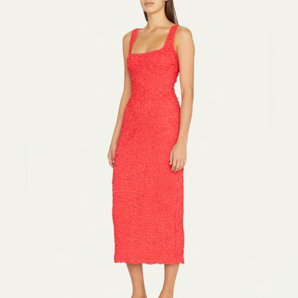 Mara Hoffman Coveted Sloan Popcorn 🍿 Column Midi Dress SMALL